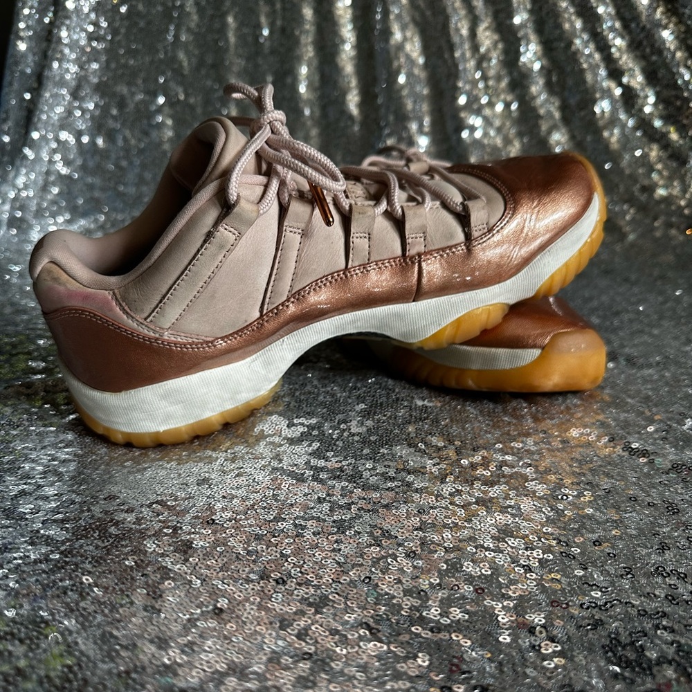 Air Jordan 11 Low Rose Gold Sneakers